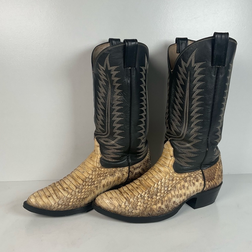 Cowtown Bias Cut Rattlesnake Cowboy Boots | Western Diamondback | Men’s 10 D